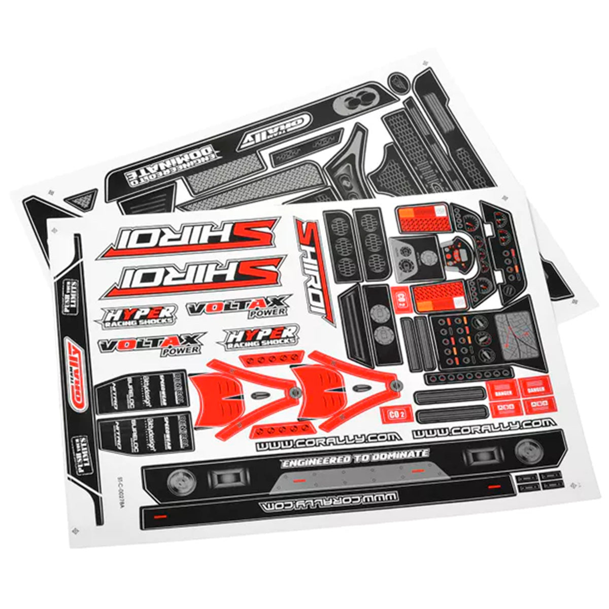 Corally Shiroi Body Decal Sheet | RC Body Graphics Replacement