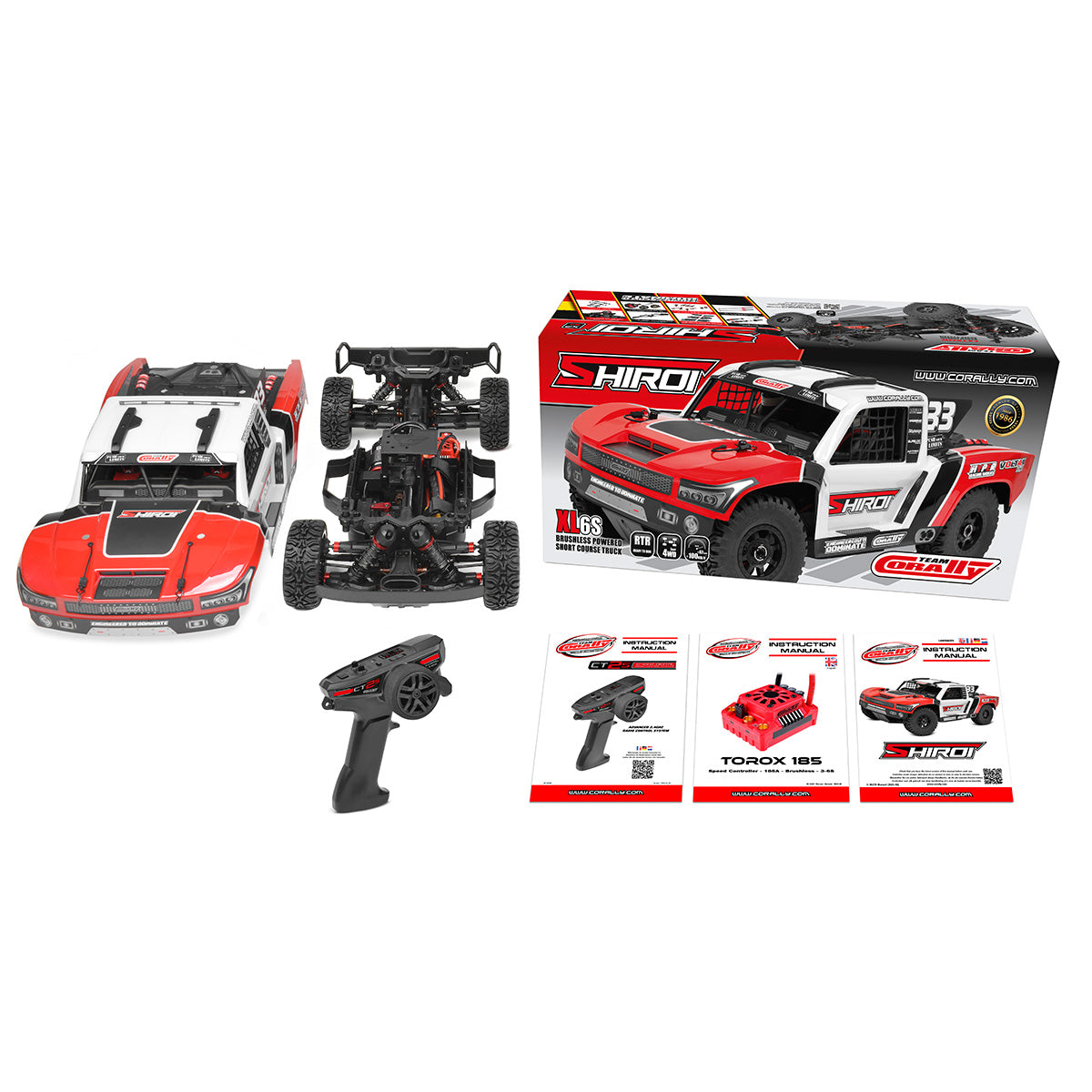 Corally Shiroi XP6 1/8 6S Short Course Truck - RTR (Red) | RC Vehicle