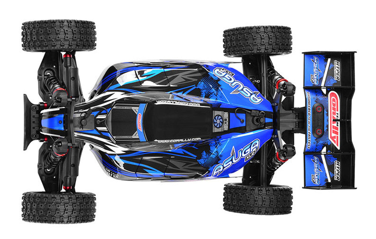 Corally Asuga XLR 6S Roller 4WD 1/7 Scale Buggy Kit (Blue) | RC Vehicle