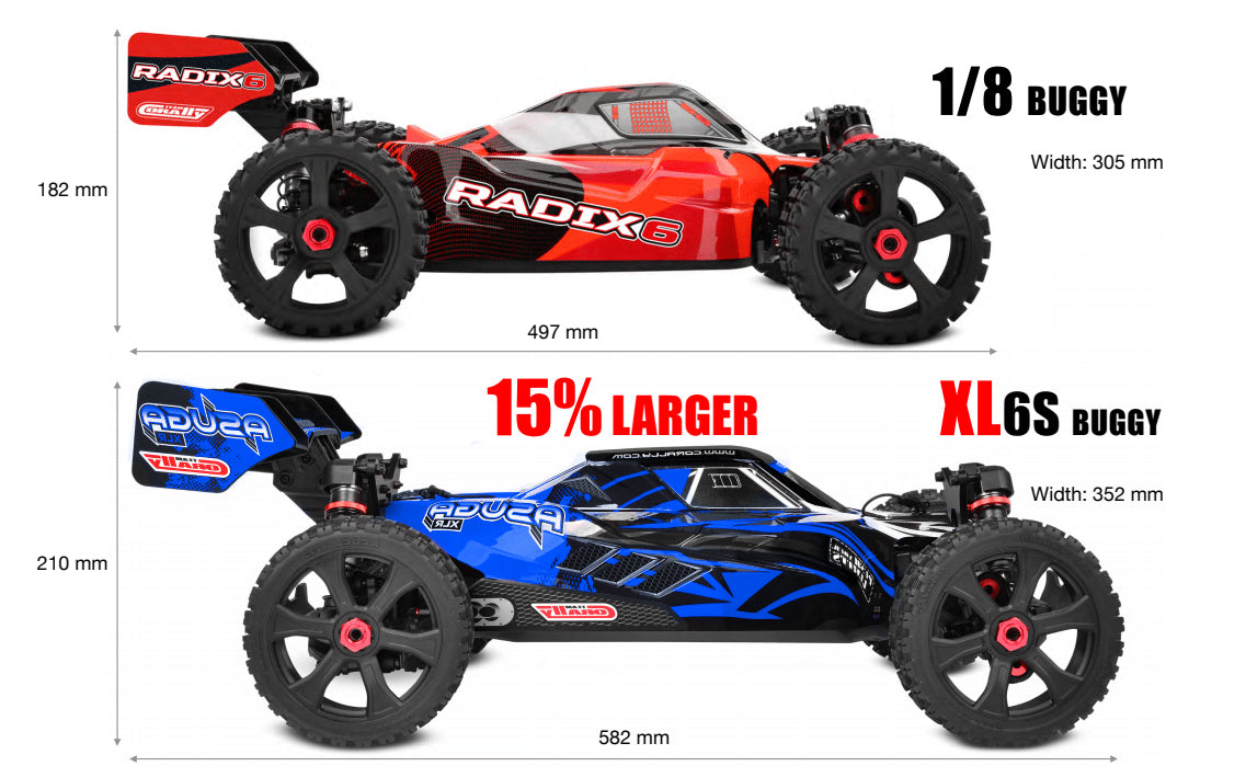 Corally Asuga XLR 6S RTR 4WD Brushless 1/7 Scale Buggy Blue | RC Vehicle