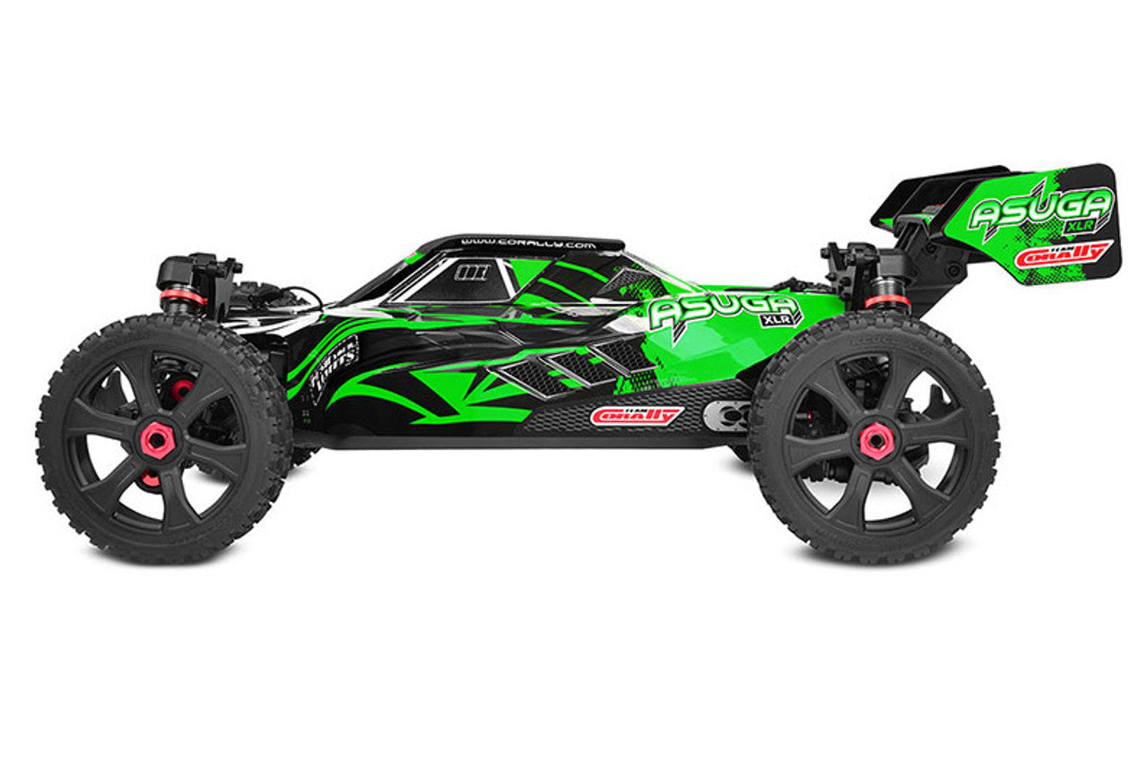 Corally Asuga XLR 6S Roller 4WD 1/7 Scale Buggy Kit (Green) | RC Vehicle