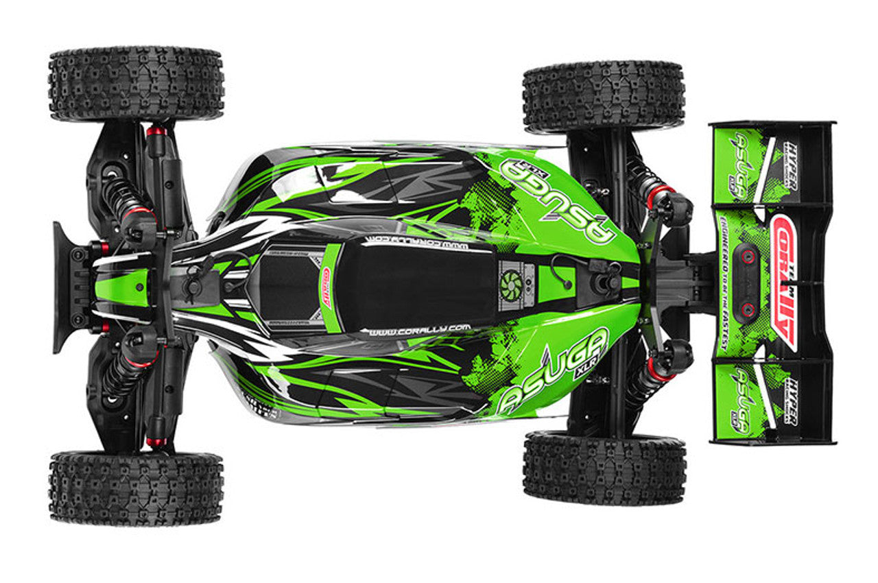 Corally Asuga XLR 6S Roller 4WD 1/7 Scale Buggy Kit (Green) | RC Vehicle