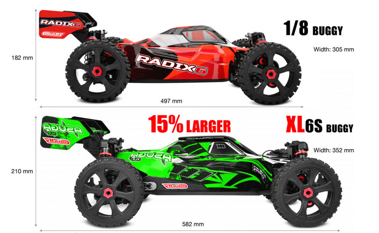 Corally Asuga XLR 6S Roller 4WD 1/7 Scale Buggy Kit Green