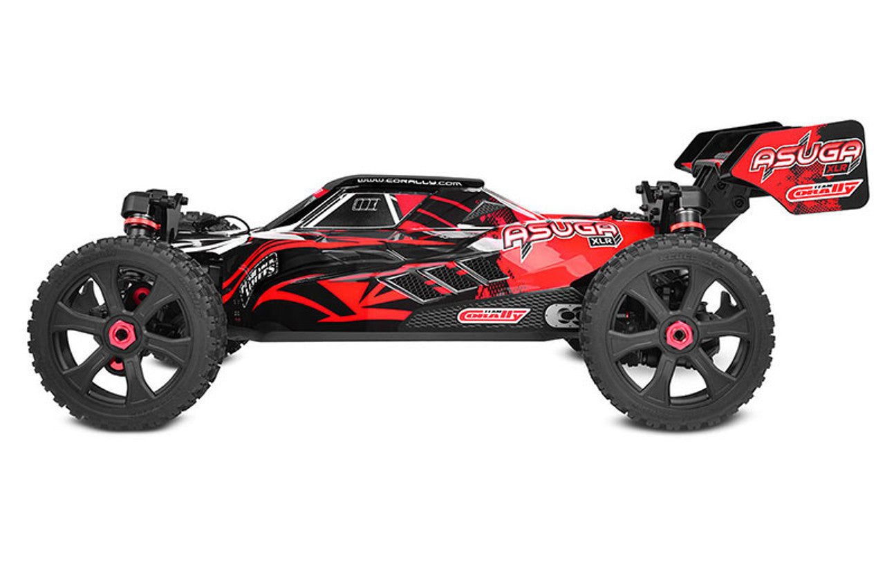 Corally Asuga XLR 6S Roller 1/7 Scale 4WD Off-Road Buggy (Red) | RC Vehicle