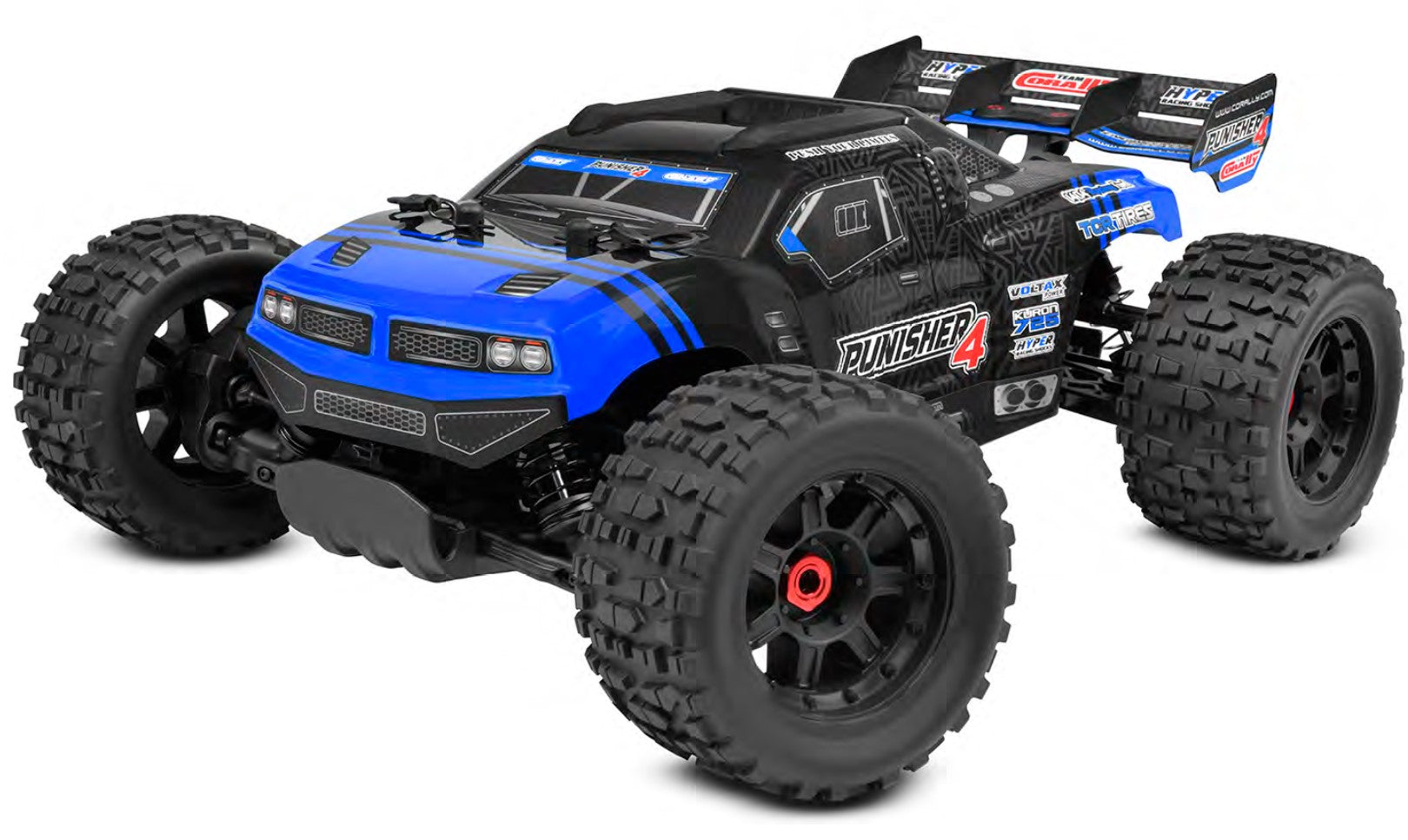 Corally Punisher 4S 1/10 Monster Truck 4WD RTR Version, Blue 00292-B