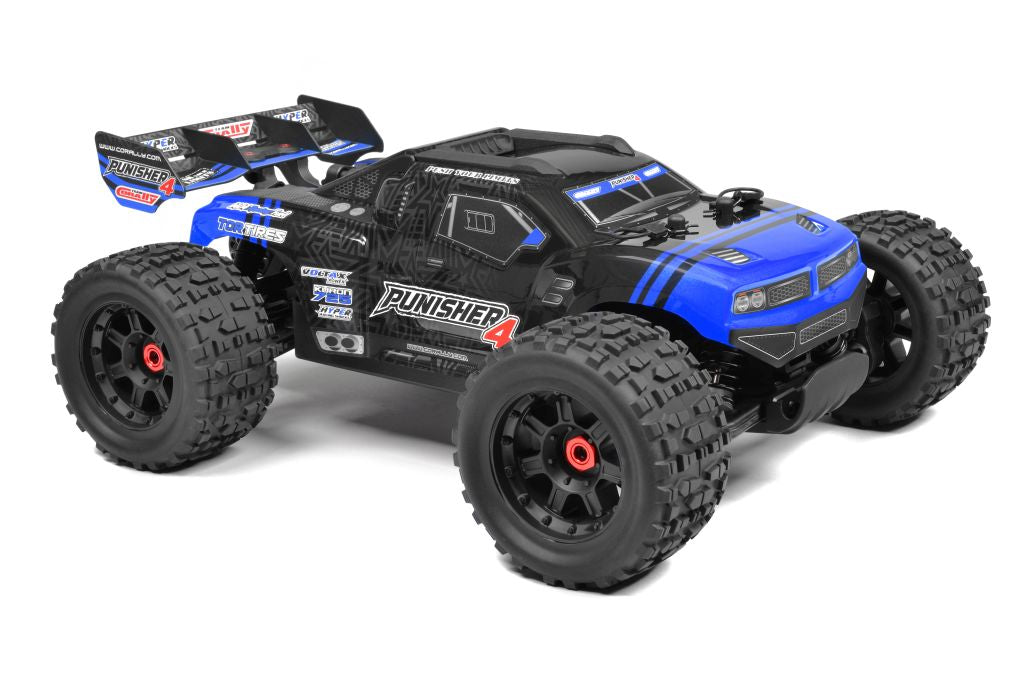 Corally Punisher 4S 1/10 Monster Truck 4WD RTR Version, Blue 00292-B
