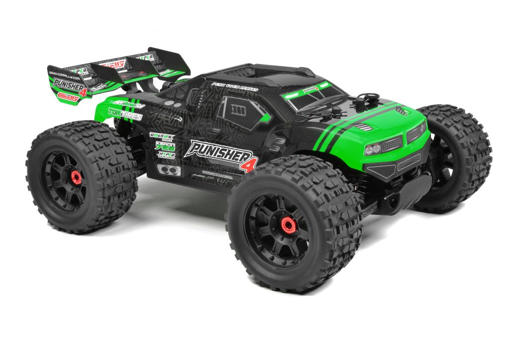 Corally Punisher 4S 1/10 Monster Truck 4WD RTR Version, Green 00292-G