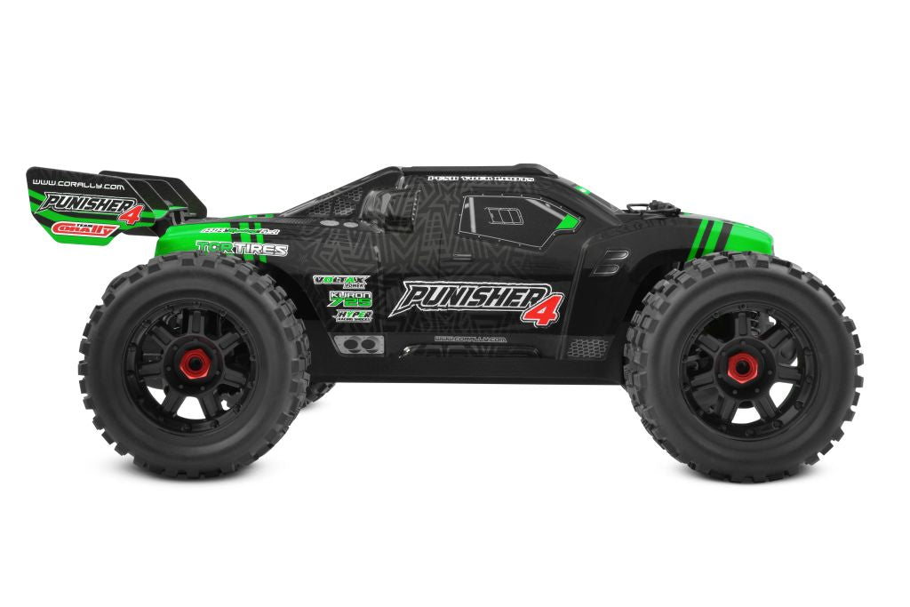 Corally Punisher 4S 1/10 Monster Truck 4WD RTR - Green | RC Vehicle