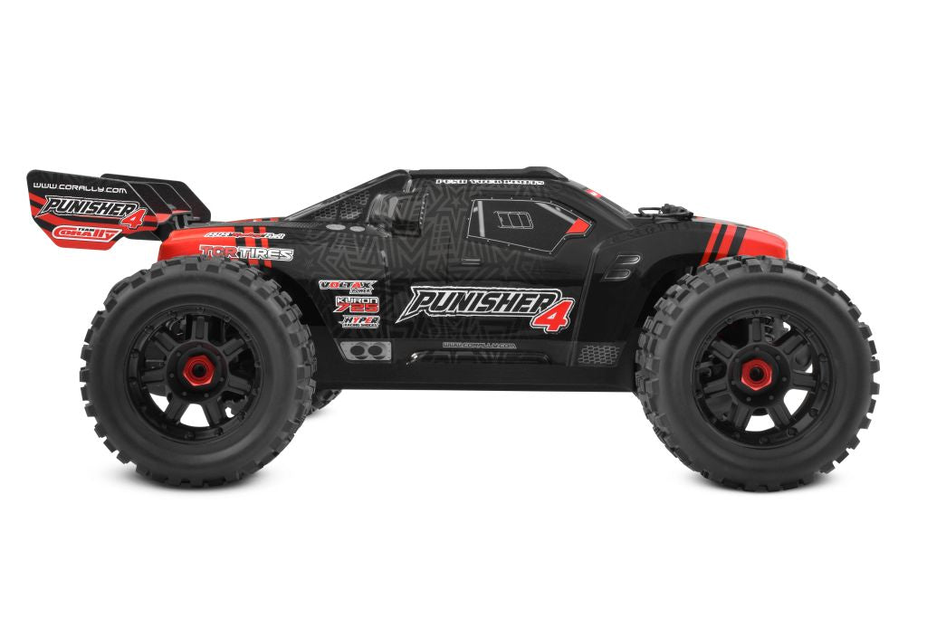 Corally Punisher 4S 1/10 Monster Truck 4WD RTR, Red 00292-R
