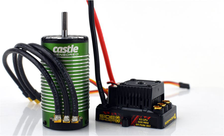 Castle Creations Sidewinder 1/8 Brushless ESC Combo 1515 V2 Sensored Motor 2200kV