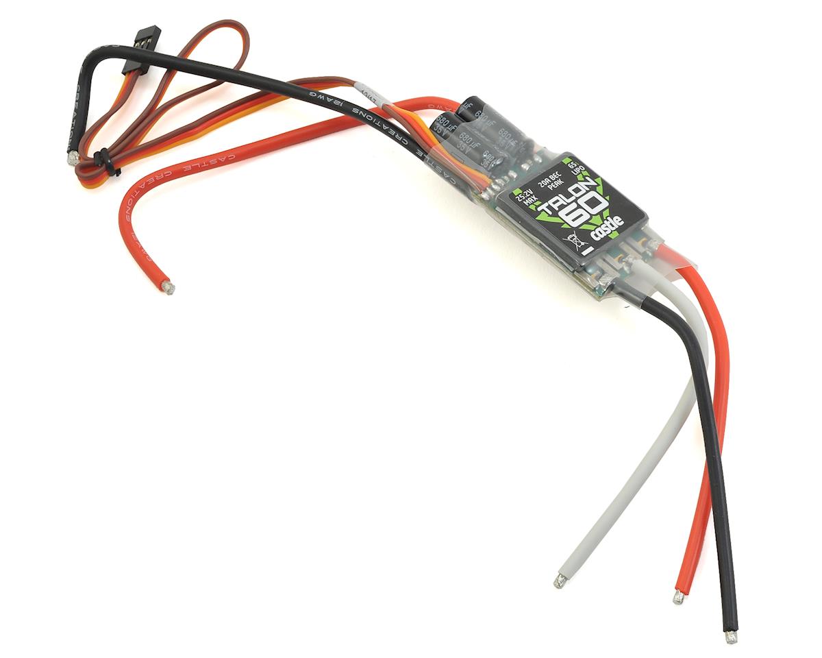 Castle Creations Talon 60 Brushless ESC with Heavy-Duty BEC for 1/10 Scale