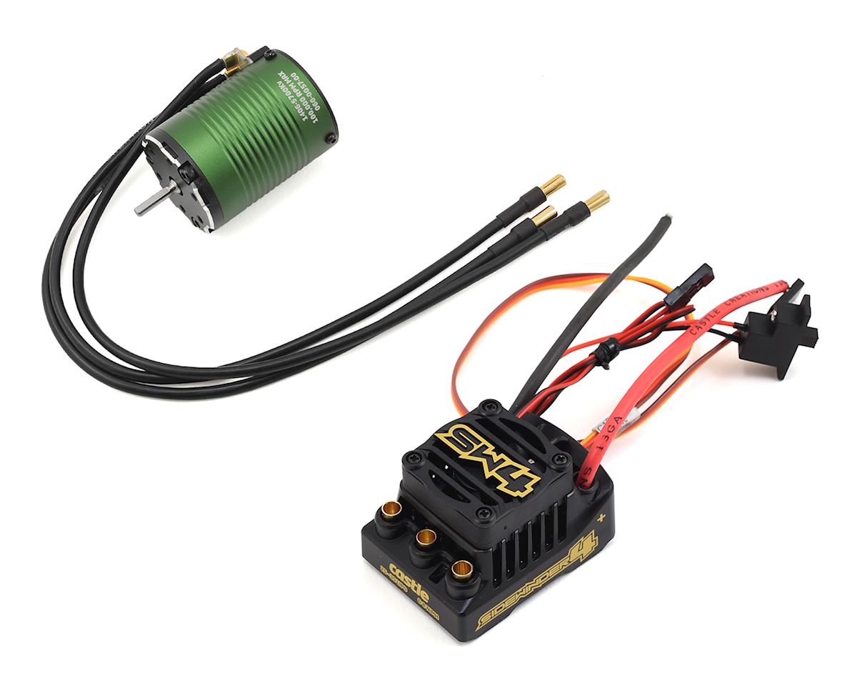 Castle Creations Sidewinder SW4 Waterproof ESC + 1406-5700kV Brushless Motor Basher Combo for 1/10 Scale