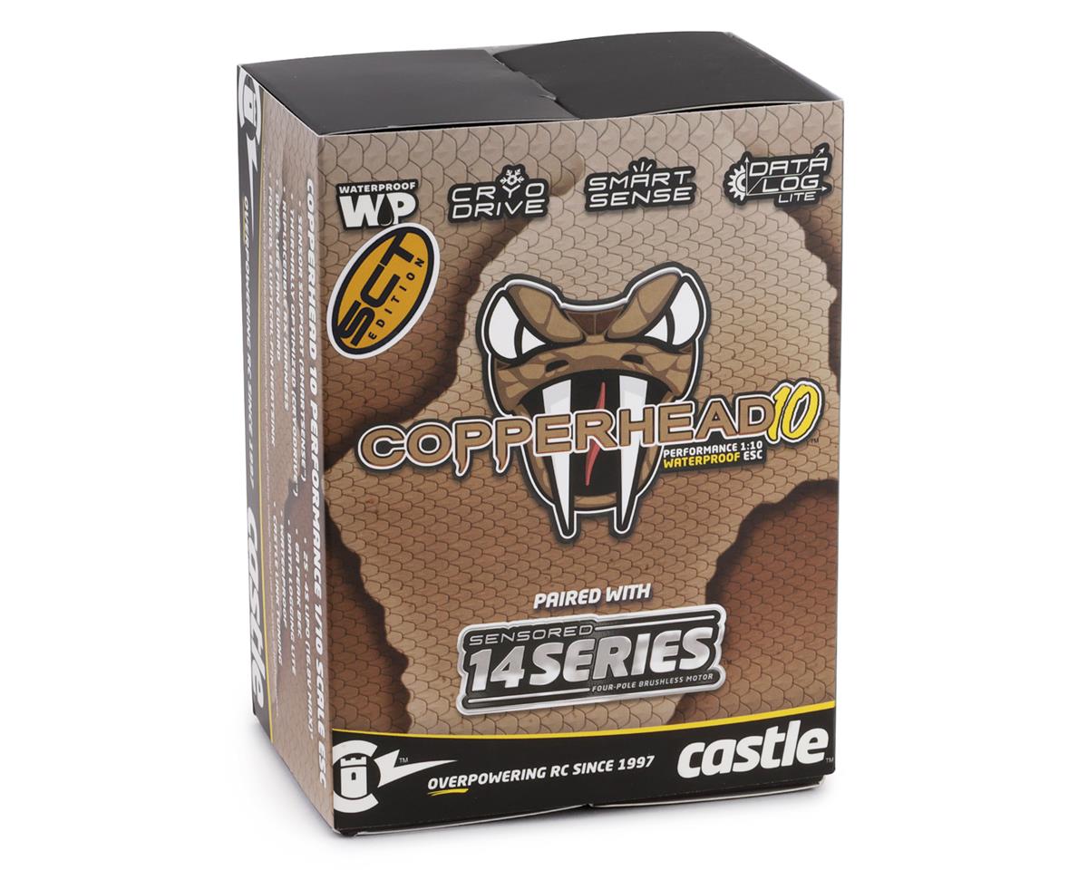 Castle Creations Copperhead 10 ESC + 1412-3200kV Sensored Brushless Motor Combo for 1/10 Scale (5mm Shaft)