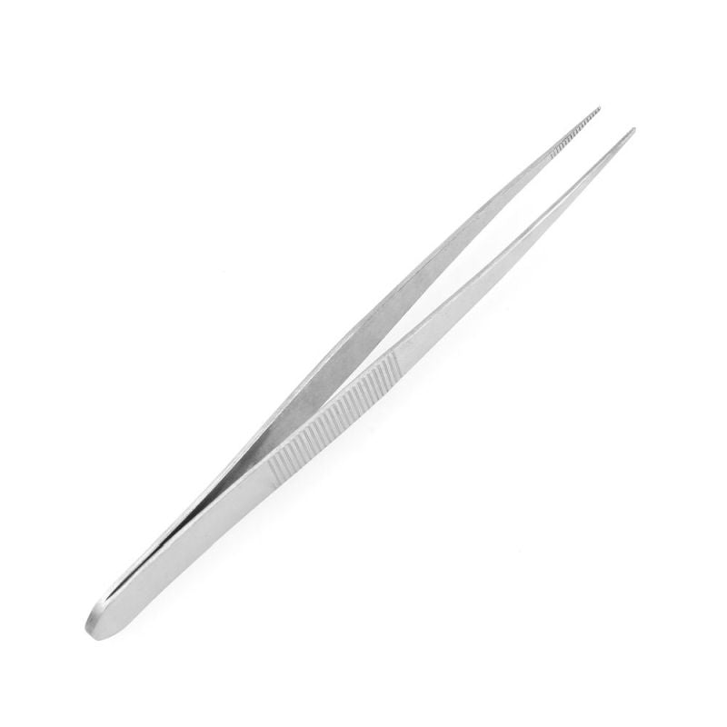 Enkay 4 1/2" Straight Tweezers Stainless Steel 1042-C