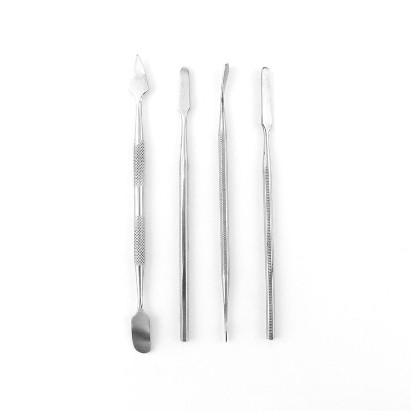 Enkay 355-4P 4-Piece Stainless Steel Spatula Sculpting Set with Storage Pouch