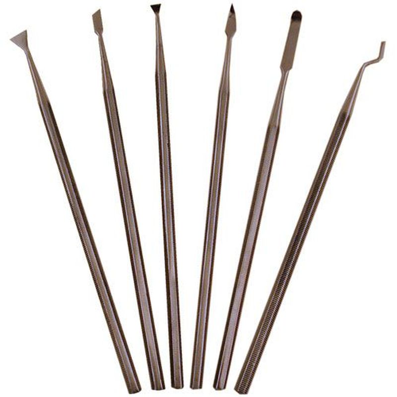 Enkay 355-6P 6-Piece Stainless Steel Wax Carving Set – 6-1/4" Carvers for Sculpting & Detail Work
