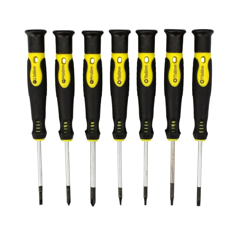 Enkay 3637-C 7-Piece Precision Screwdriver Set – 4 Torx, 2 Phillips, 1 Slotted with Magnetic Tips