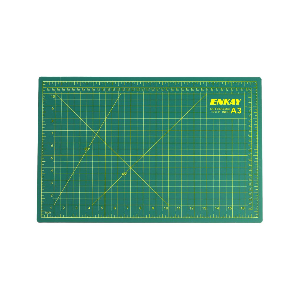 Enkay 4118 Self-Healing Cutting Mat 11" x 17" – Mid-Size Non-Slip Mat with Grid & Angle Guides