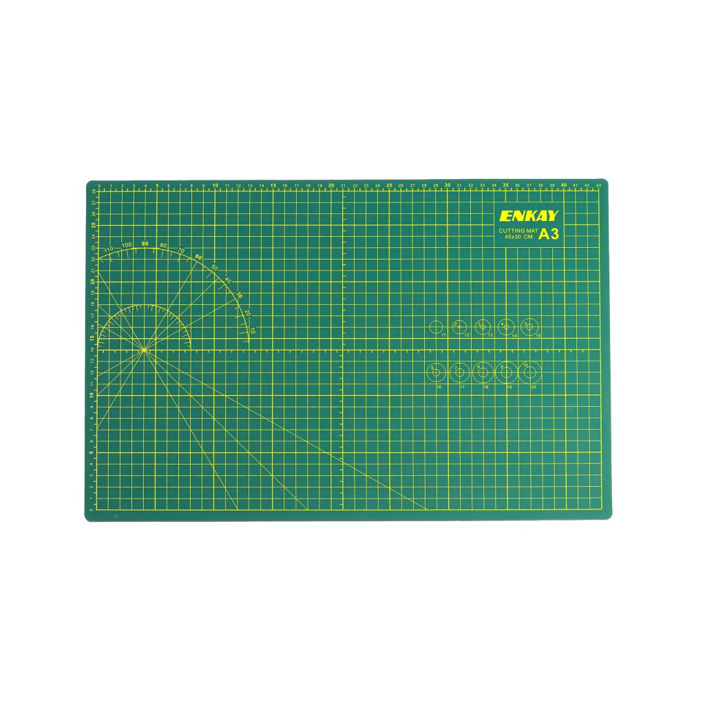 Enkay 4118 Self-Healing Cutting Mat 11" x 17" – Mid-Size Non-Slip Mat with Grid & Angle Guides