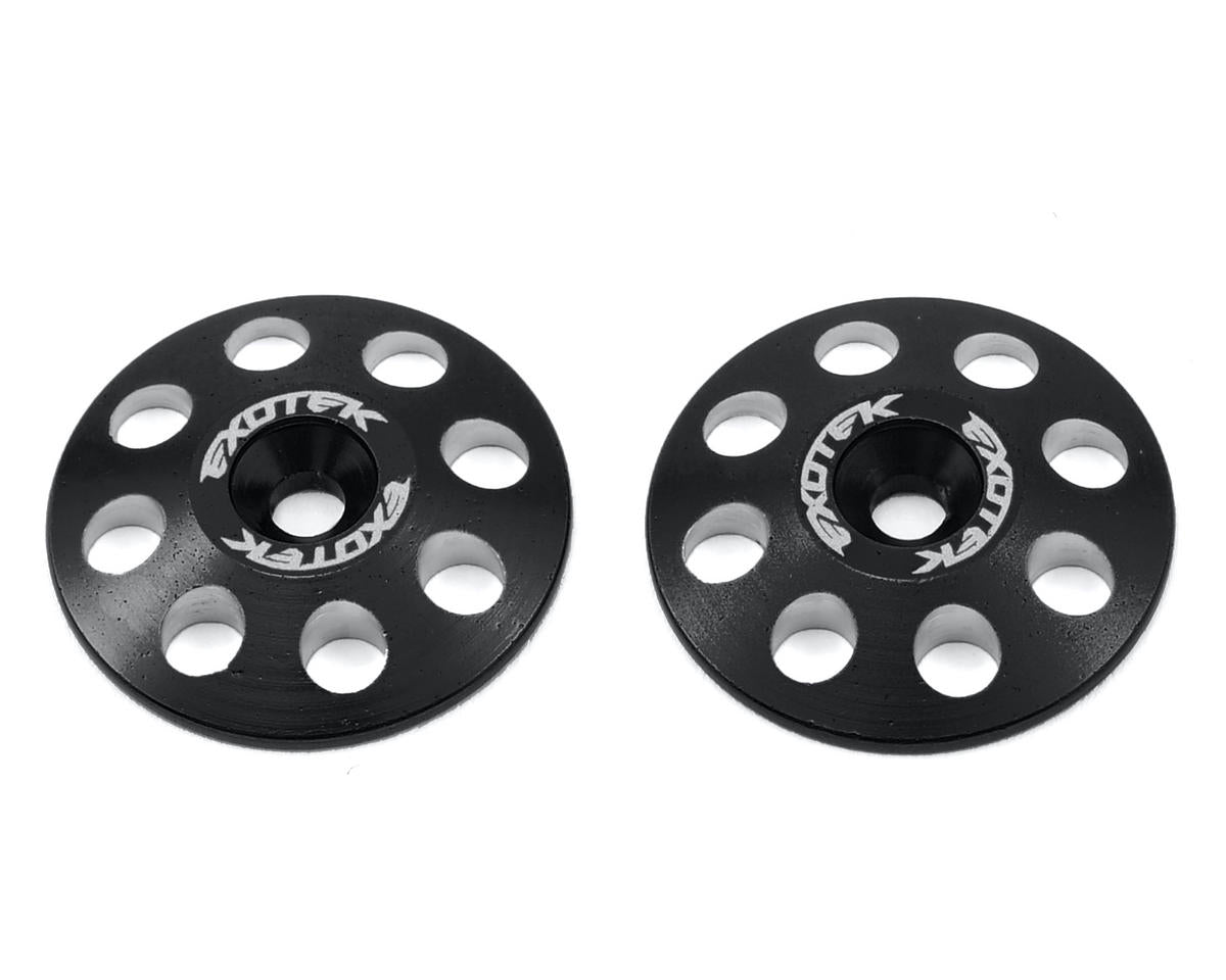 Exotek Racing 1/8 Buggy XL Wing Buttons 22mm - Black Anodized 2 Pack #1665