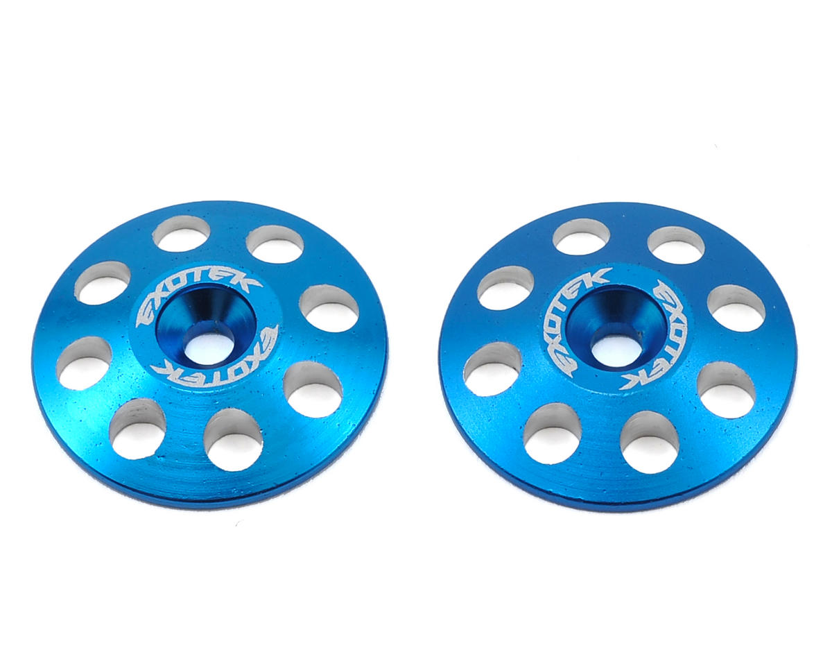 Exotek Racing 1/8 Buggy XL Wing Buttons 22mm - Blue Anodized 2 Pack #1665