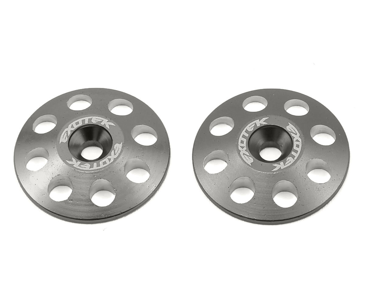 Exotek Racing 1/8 Buggy XL Wing Buttons 22mm - Gunmetal Anodized 2 Pack #1665