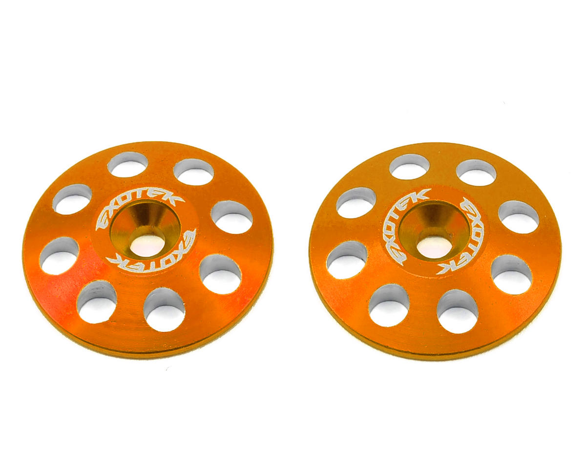 Exotek Racing 1/8 Buggy XL Wing Buttons 22mm - Orange Anodized 2 Pack #1665