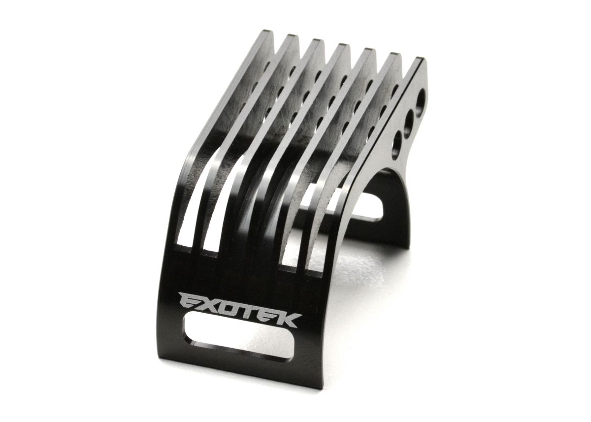 Exotek Racing Aero Heatsink Short Stack – Clip-On Alloy Motor Cooling Fin for 1:10 & 1:12 Pan Cars, 540
