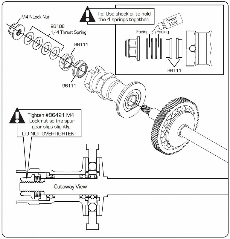 Exotek Racing F1Ultra R5 Ball Diff Internals 96108, 96111, 96113 R4511
