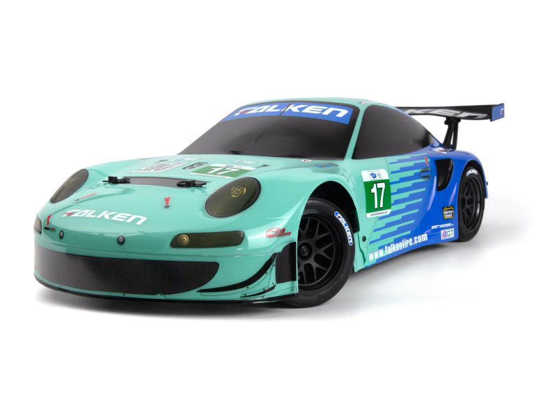 HPI Racing Porsche 911 GT3 RSR Falken Painted Body 200mm – 1/10 Scale RC On-Road Shell
