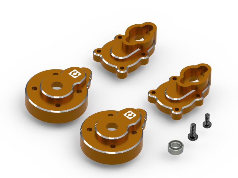 HPI Racing Aluminum Portal Rear Hub Set (Orange / 2pcs), for Venture18 161161