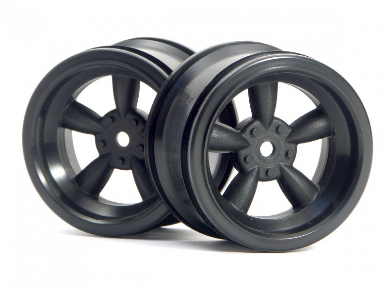 HPI Racing Black Vintage 5 Spoke Wheel 31mm 6mm Offset (2pcs)