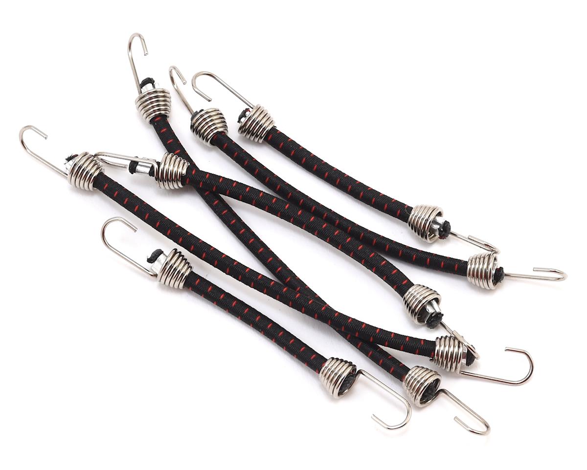 Hot Racing 1/10 Scale Bungee Cord Set 6-Pack - Black with Red Highlights