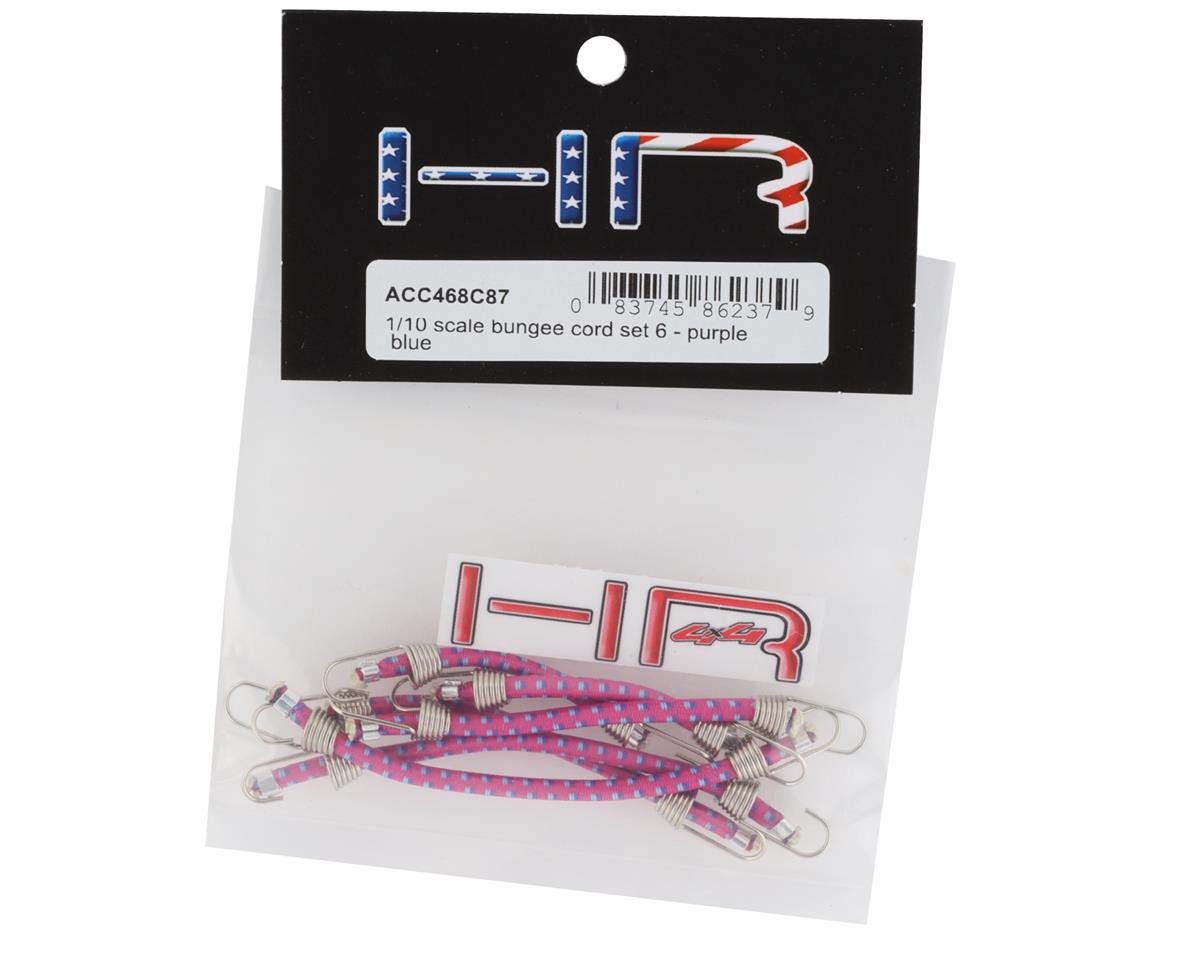 Hot Racing 1/10 Scale Bungee Cord Set 6-Pack - Purple & Blue