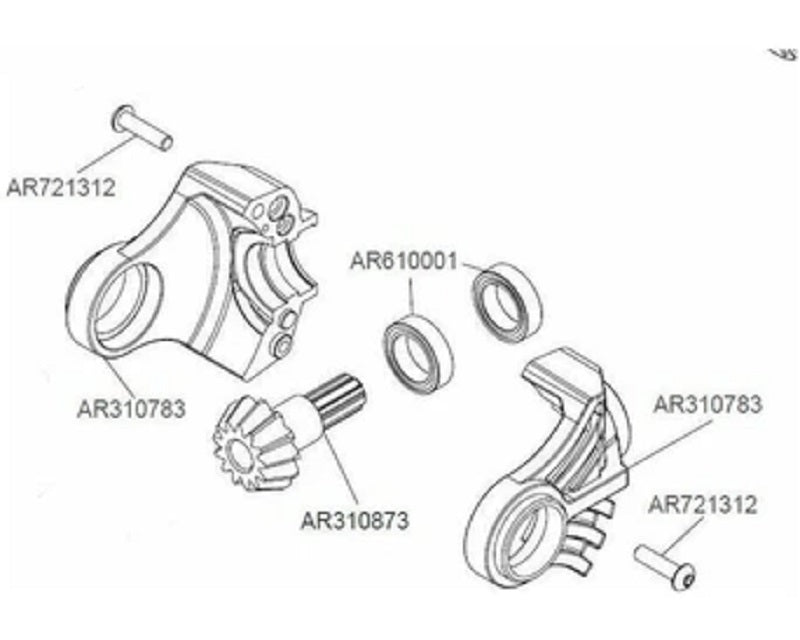 Hot Racing Aluminum Differential Yoke Set for Arrma 1:0 4x4 ATF11Y02