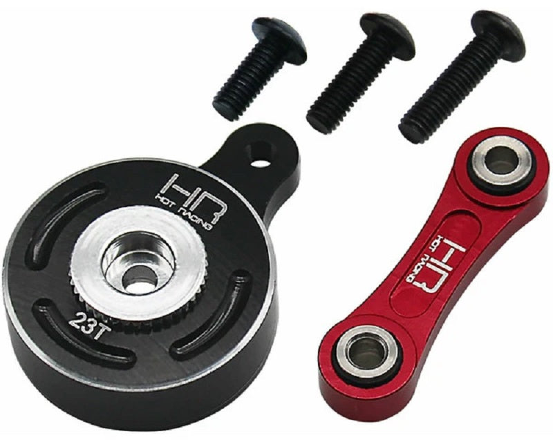 Hot Racing CNC 6061-T6 Aluminum Fixed Link 23T Steering Servo Saver for Arrma 1/10 4WD 3S/4S (Spektrum/KO/Sanwa/JR)