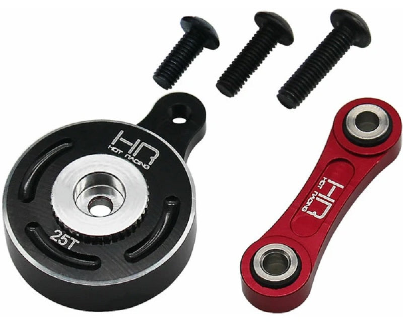 Hot Racing CNC 6061-T6 Aluminum Fixed Link 25T Steering Servo Saver for Arrma 1/10 4WD 3S/4S