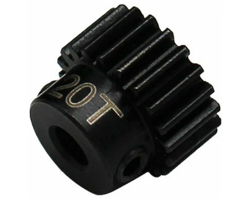 Hot Racing 20T 0.5 Mod Hardened Steel Pinion Gear with 1/8" (3.2mm) Bore