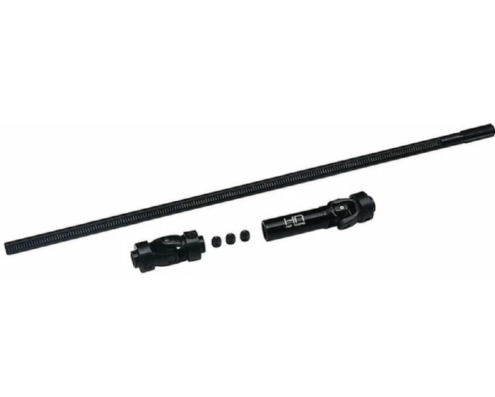 Hot Racing Black Cut-to-Length Center Driveline with Scale U-Joints (5mm Bore)