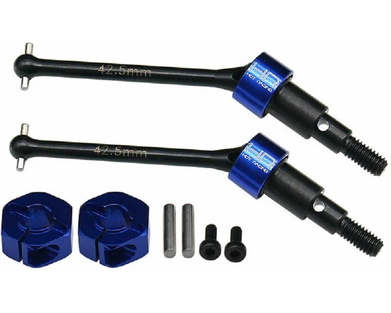 Hot Racing Heavy-Duty Steel Narrow Front CVD Universal Drive Axle Shafts with Aluminum Hex for Arrma Grom