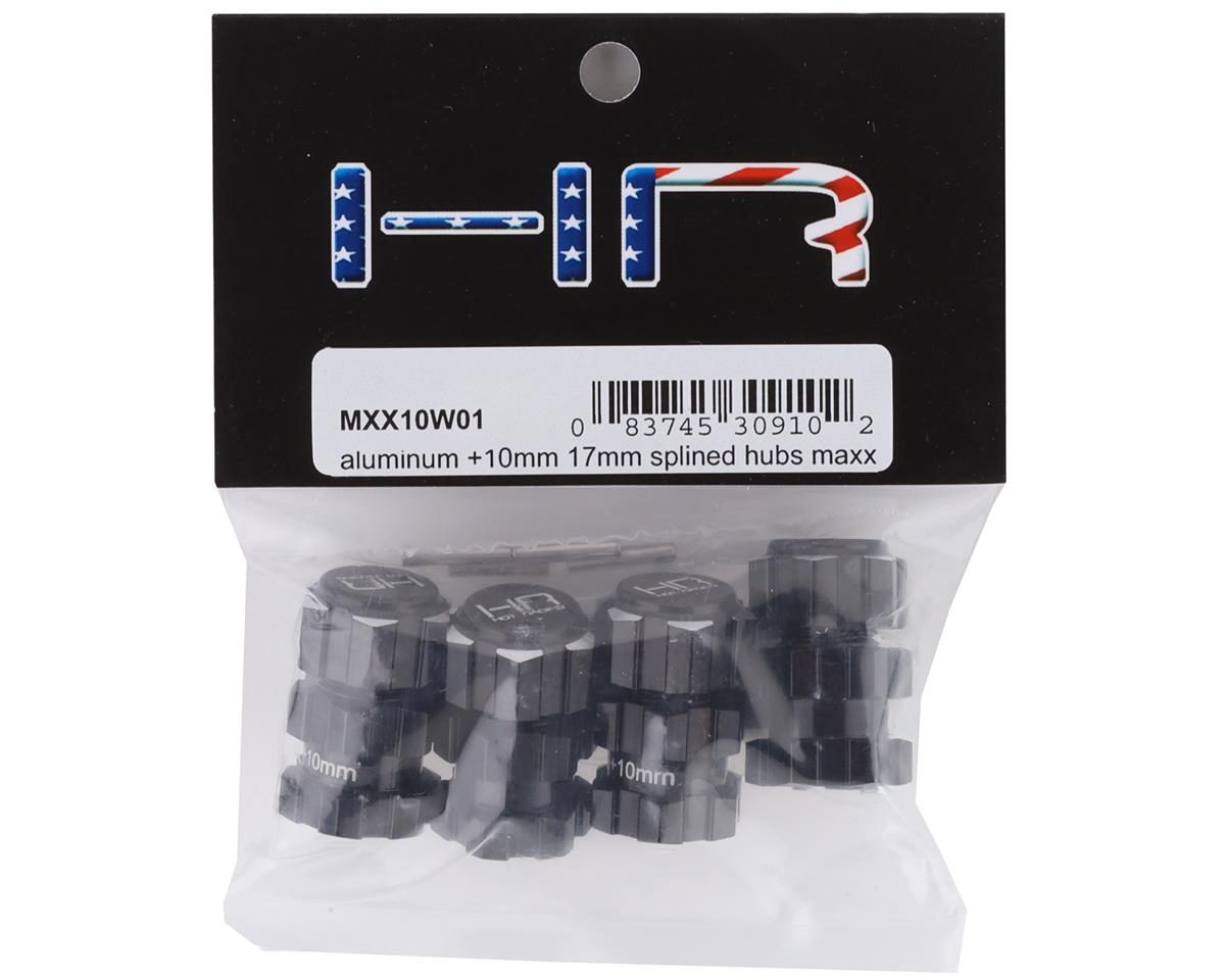 Hot Racing Aluminum +10mm 17mm Splined Hubs for Traxxas Maxx