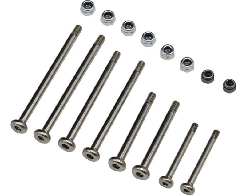 Hot Racing Hardened Chrome-Plated Steel Hinge-Pin Kit for Traxxas Slash, Rustler & Stampede 2WD