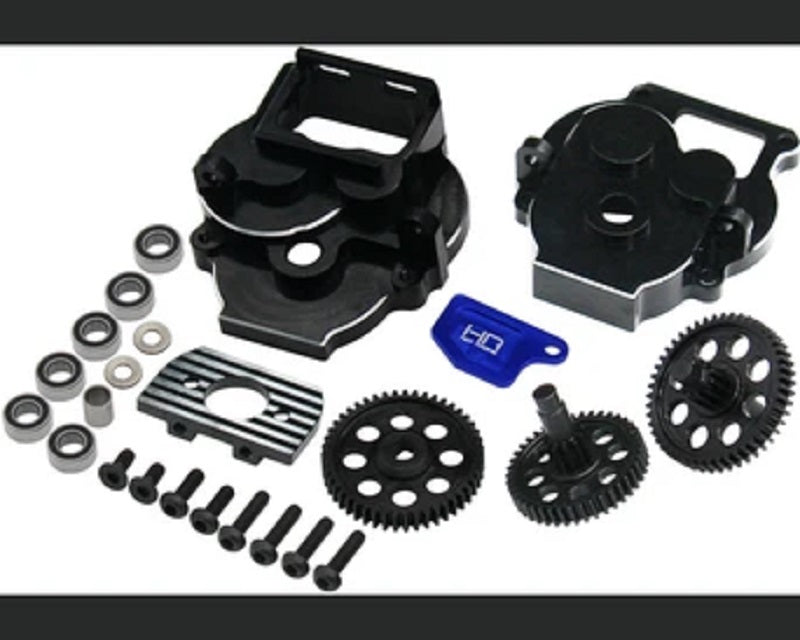Hot Racing Aluminum Ultra-Low-Range 68:1 Crawl Transmission with Hardened Steel Gears for Traxxas TRX-4M