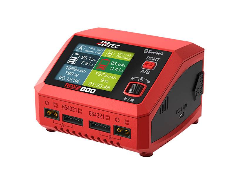 Hitec RDX2 800 AC/DC High Power Dual Port Charger 44311