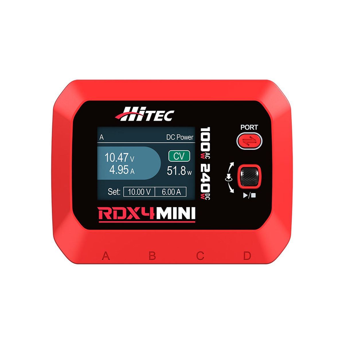 Hitec RDX4 Mini 240W DC 100W AC Battery Charger (1-4S) 44350