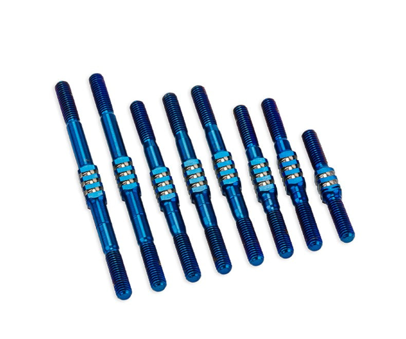 J Concepts RC10 Worlds Fin titanium turnbuckle set-burnt blue, 8pc 22291