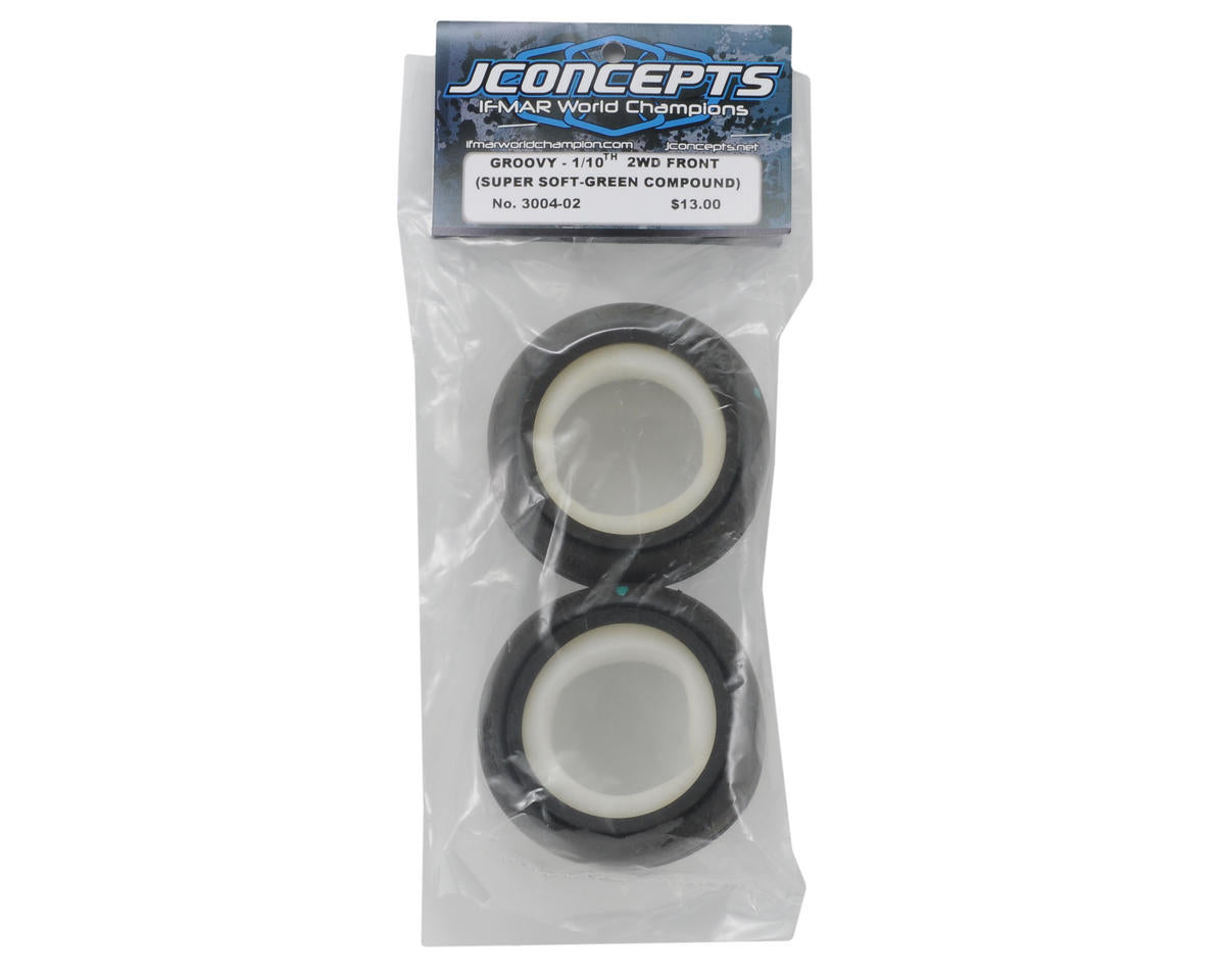 J Concepts Groovy Tires 2WD Front Green Compound