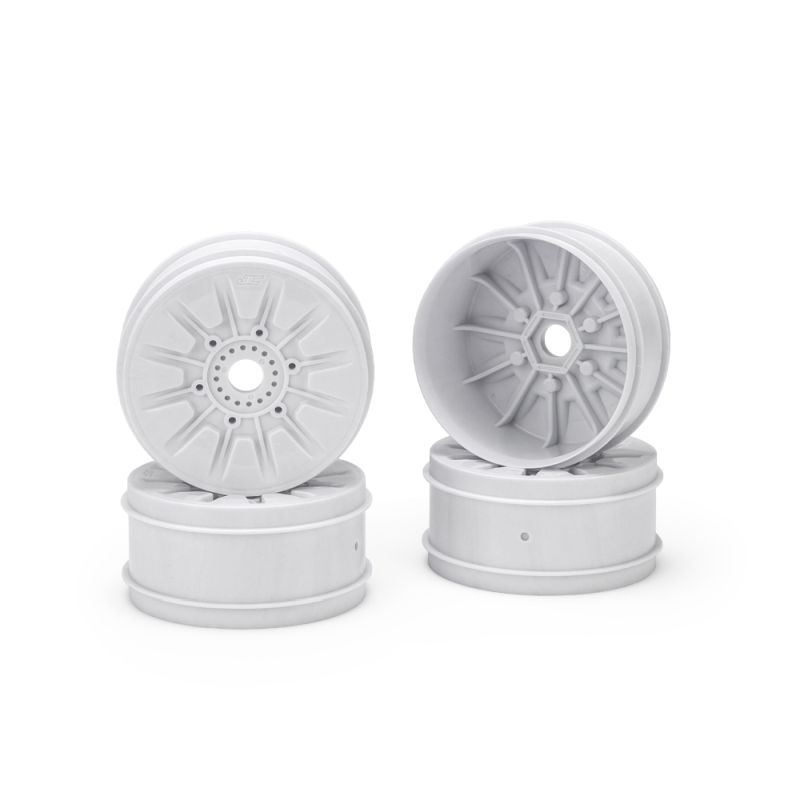 J Concepts Pioneer 1:8th Buggy Wheel, 83mm, White, 4pc, for 1:8th 3445W