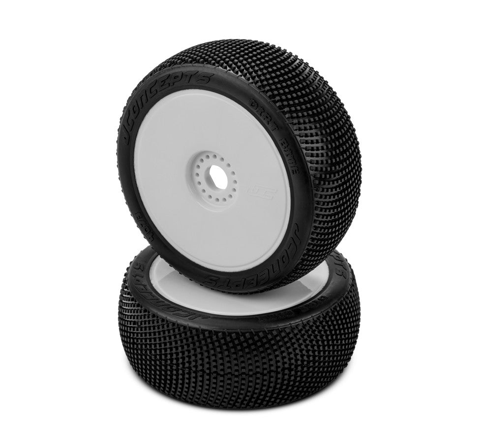 J Concepts Dirt Bite, Green Compound, Pre-mounted on 3357W Wheels 407312