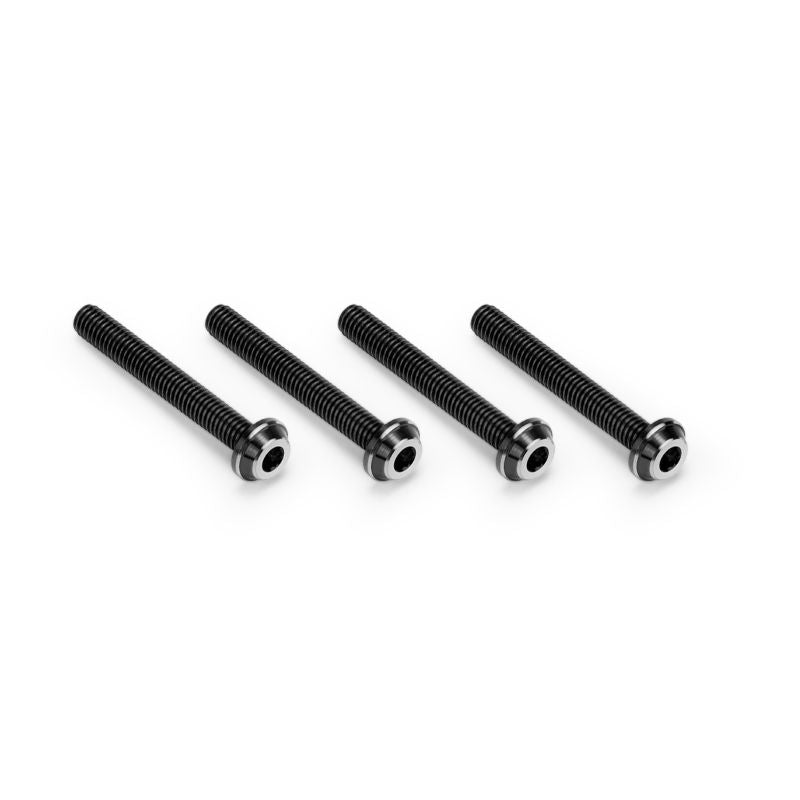 J Concepts 3x22mm Top Hat Titanium Screw, Stealth Black, 4pc 51432